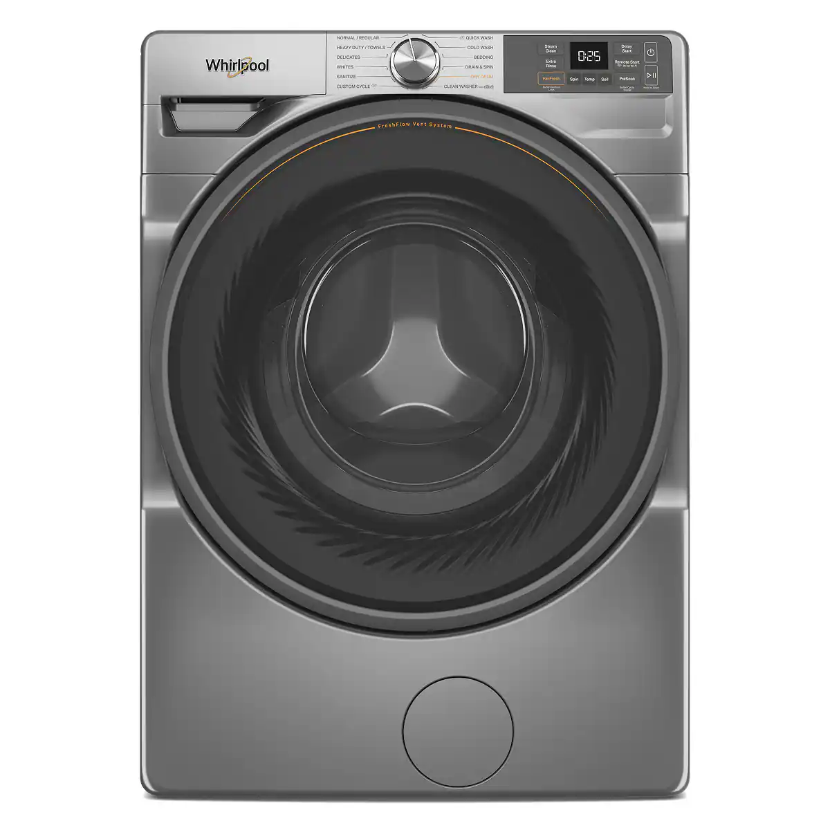 Whirlpool - 4.5 Cu. Ft. Smart Front Load ENERGY STAR® Washer with FreshFlow™ Vent System - Radiant Silver