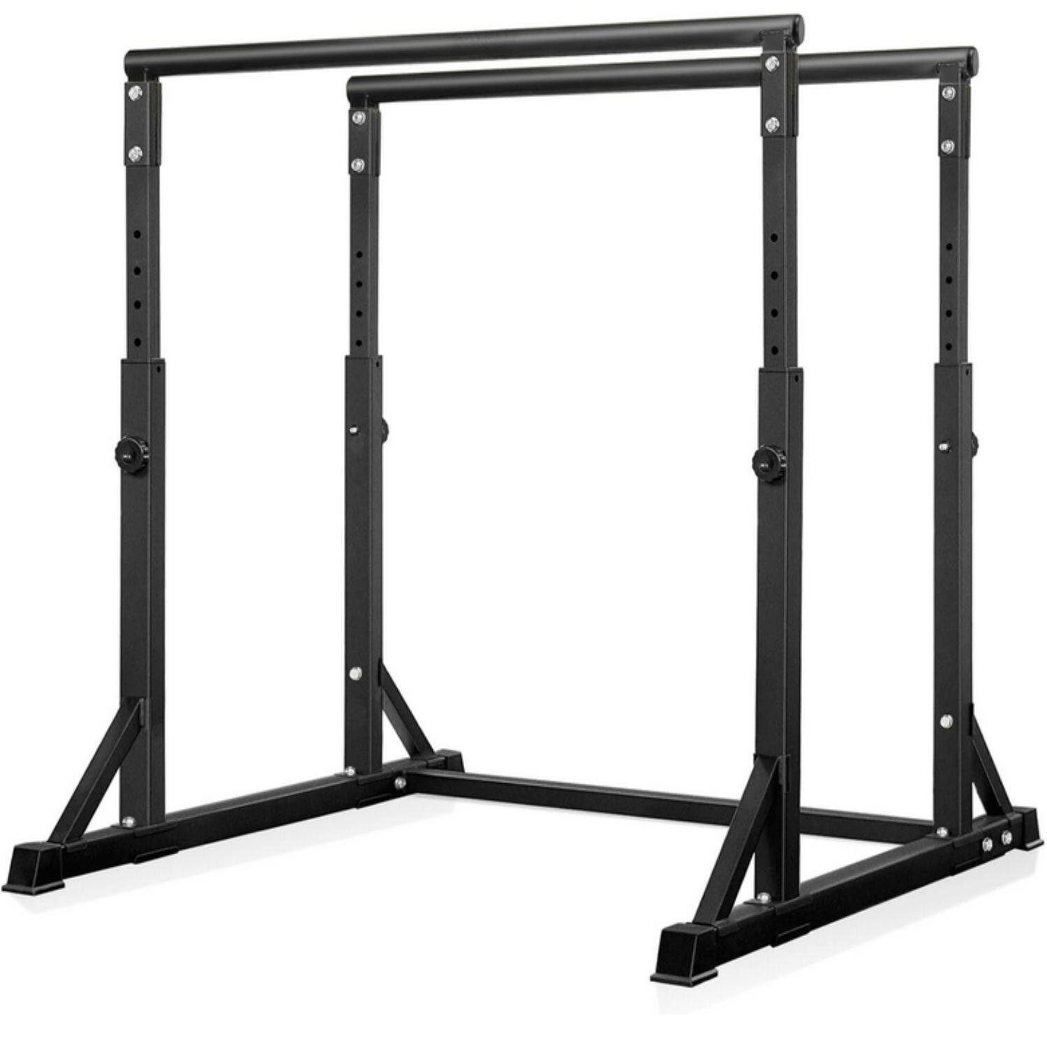 KERDOM - Dip Bar, Heavy Duty Dip Station With 7 Height Levels, 550lbs Capacity, Parallel Bars For L-Sits Calisthenic Exercise - Black