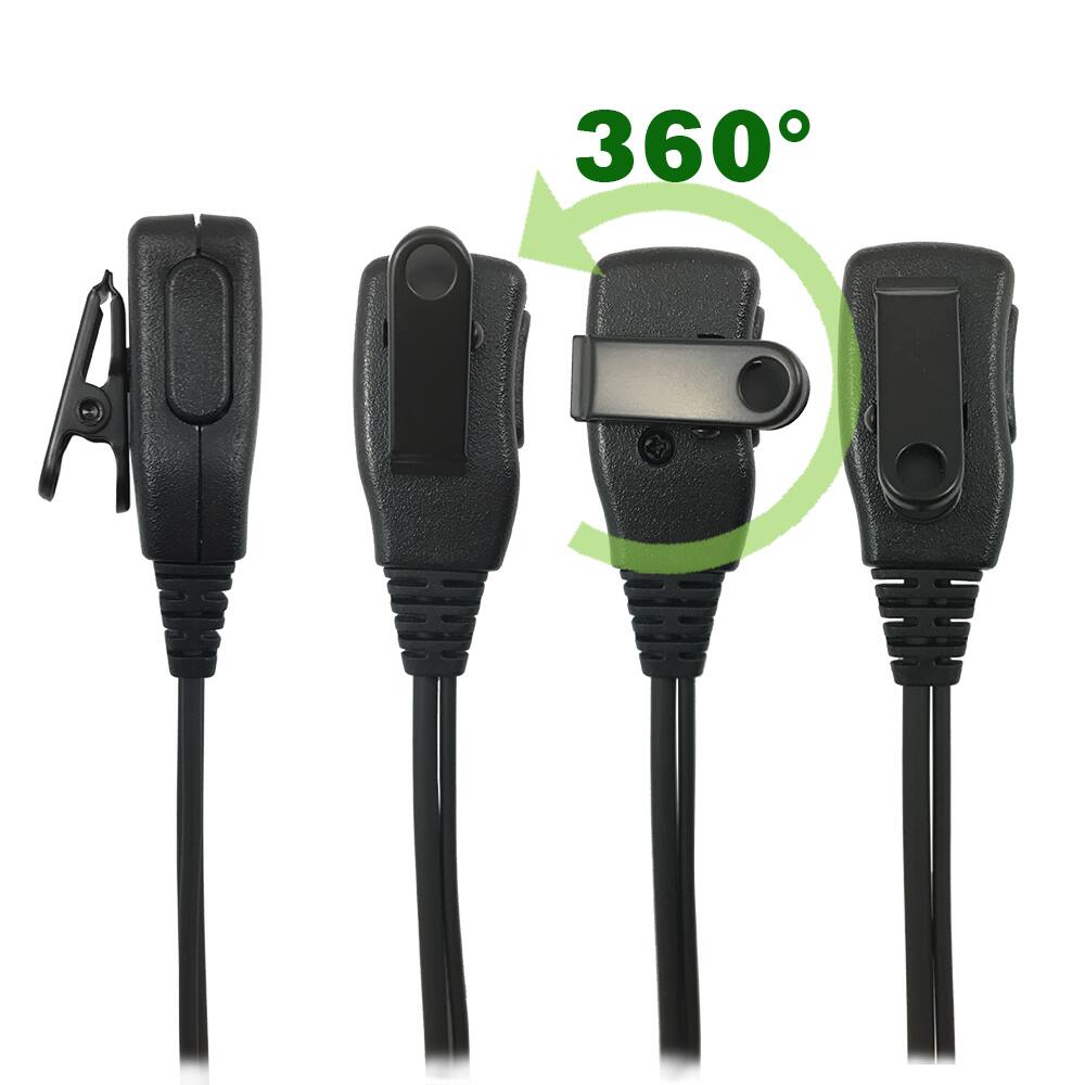 Back. ProMaxPower - 1.5-Wire Acoustic Tube Earpiece with PTT Mic for Kenwood, Baofeng, Retevis & Other Radios - Black.