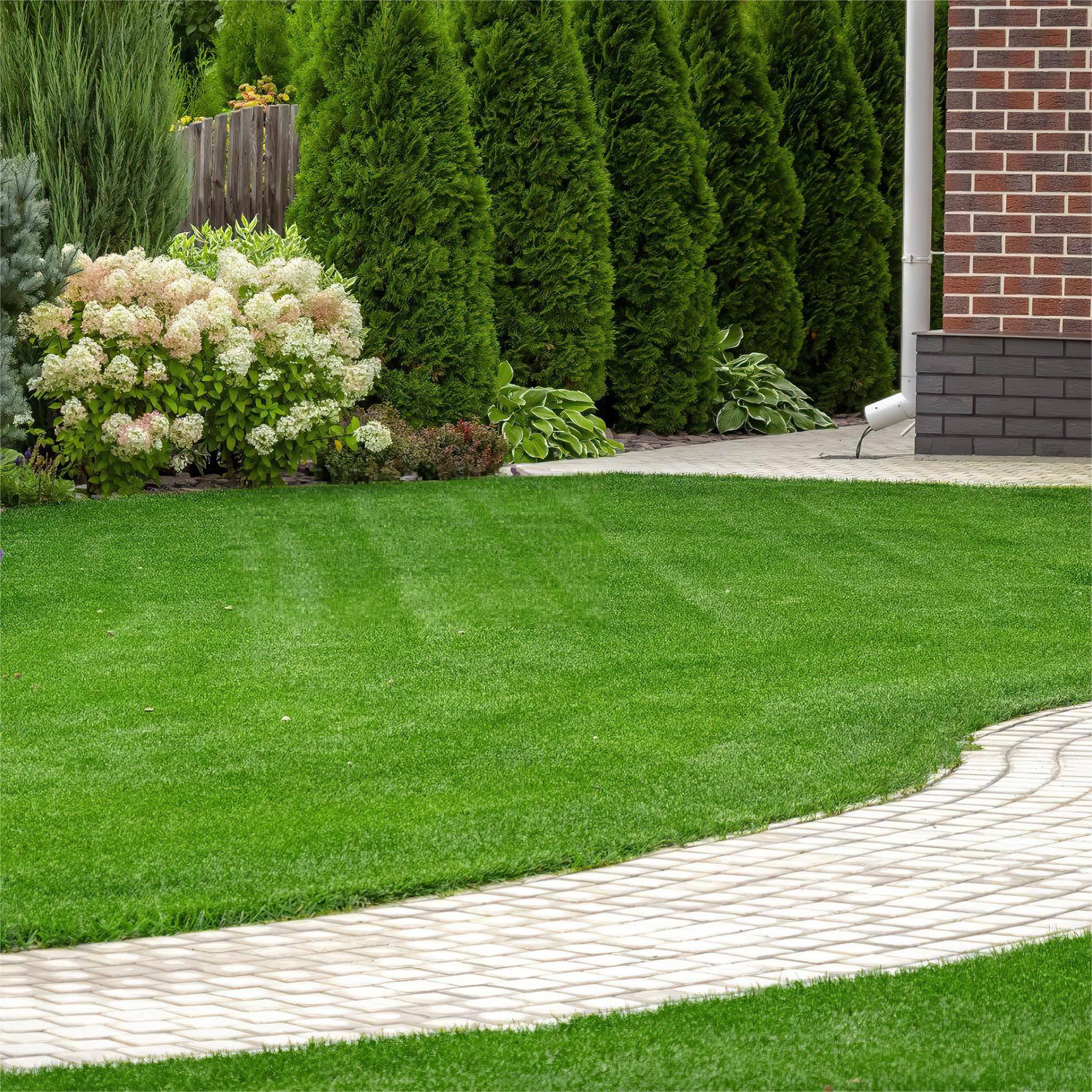 Alt View 7. Famapy - Indoor Outdoor Fake Lawn Mat for Balcony Artificial Grass Turf Rug Patio, Pets & Kids, Waterproof, Fire-Resistant - Green.