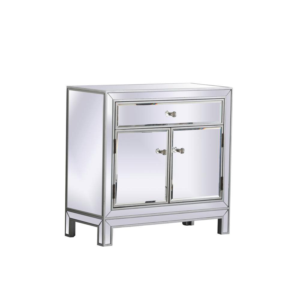 Alt View 1. Elegant Decor - 29 in. mirrored cabinet in antique silver - Antique Silver.