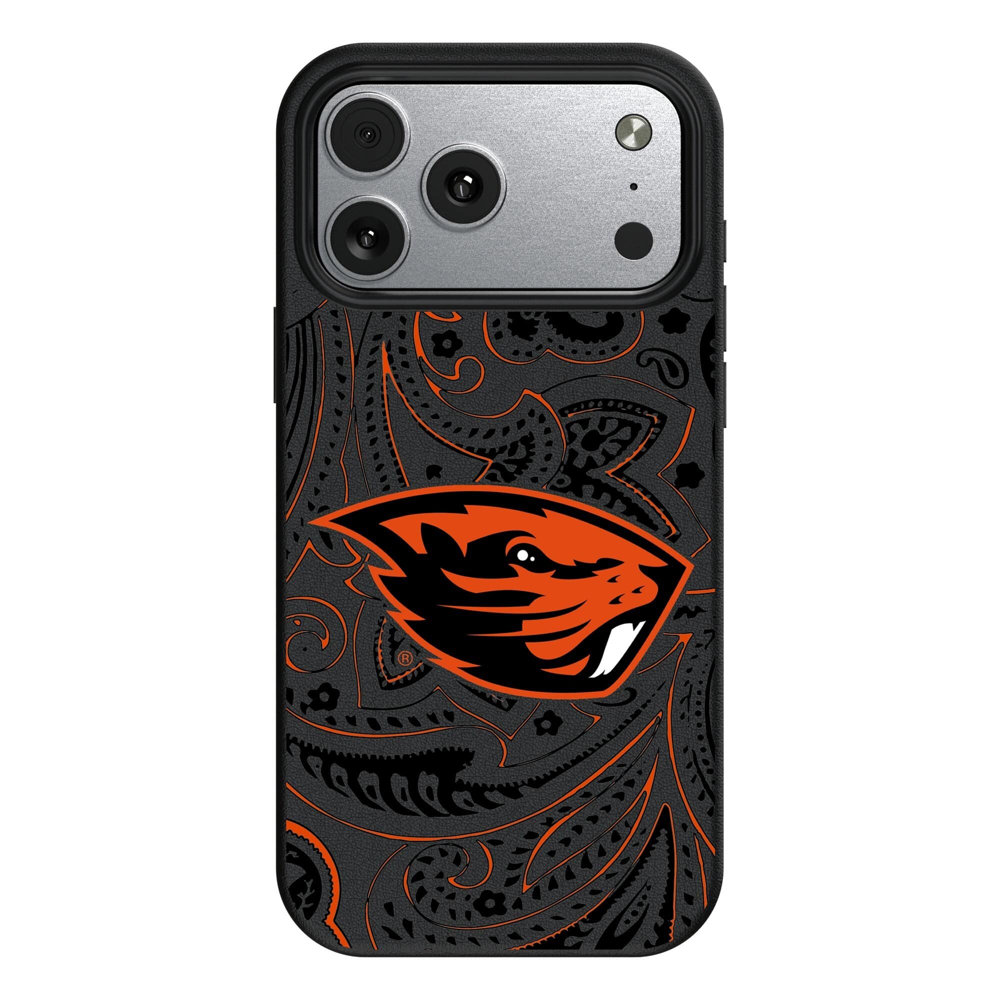 Keyscaper - NCAA - Oregon State Beavers Paisley iPhone Magnetic Bump Case - 17 Pro - Black price history on PriceWatchPro