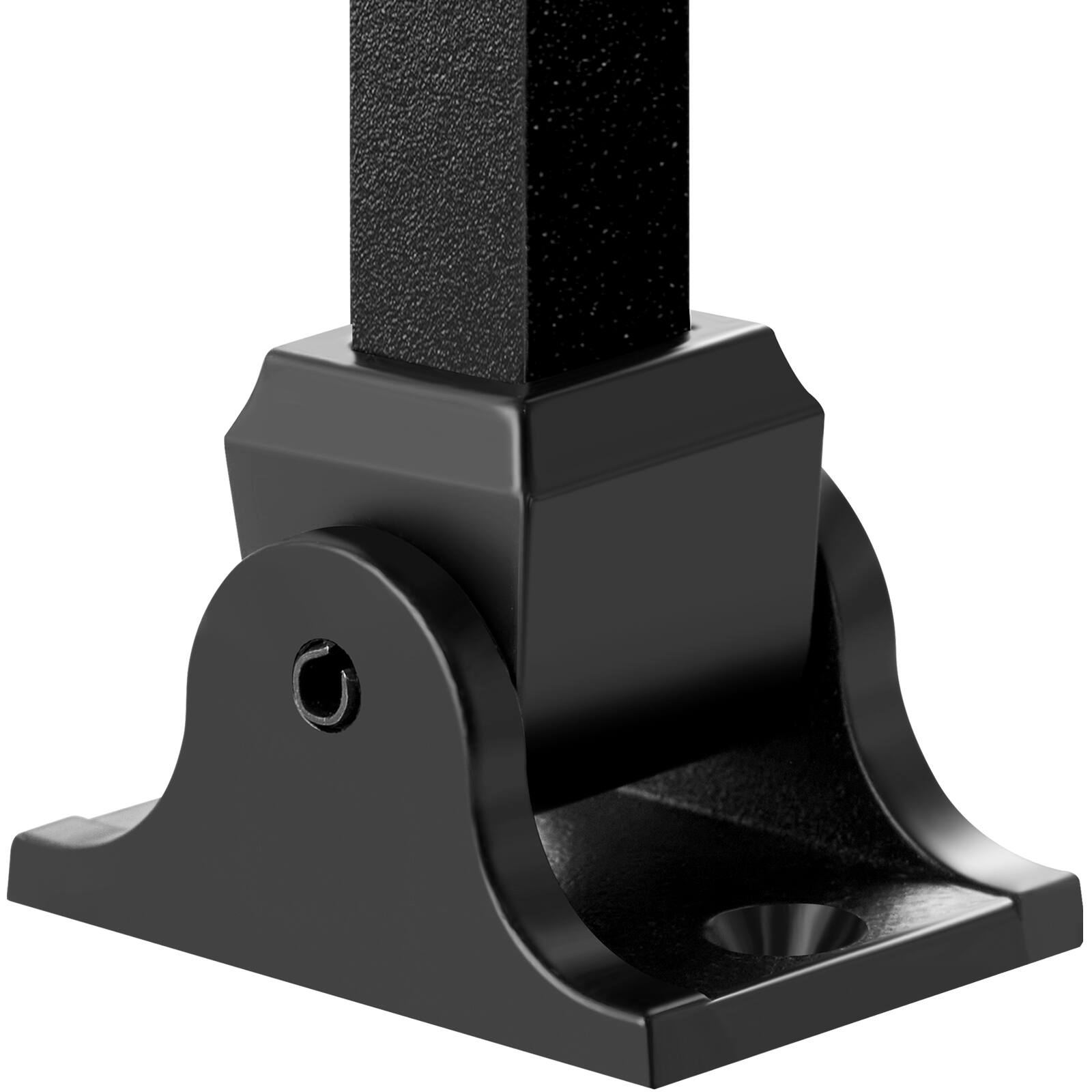 Alt View 5. VEVOR - Aluminum Alloy Baluster Shoes Square Balusters Baluster Wrought Spindles for Staircase Slant Shoes with Screw Holes - Black.