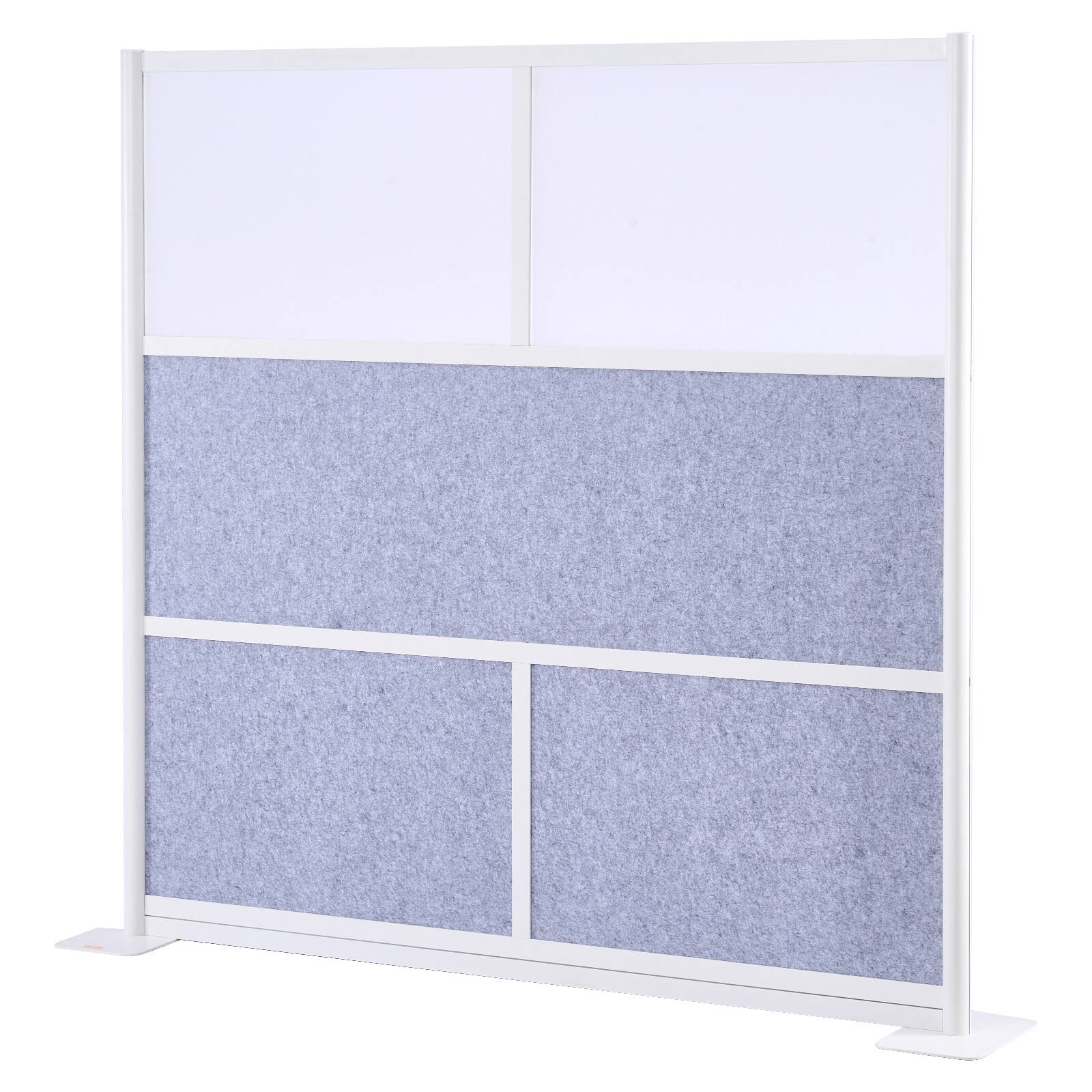 Front. VEVOR - Office Divider Privacy Partition, 1-Pack, 70" x 70" Modular Wall Room Divider, PET Workstation Cubicle Partition - White.