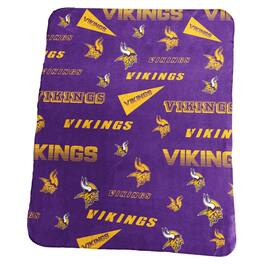 Logo Brands - Minnesota Vikings 50" x 60" Classic Fleece Blanket - Multicolor