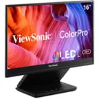 Front. ViewSonic - ColorPro VP16-OLED 15.6" OLED Monitor (USB-C, and mini-HDMI) - Black.