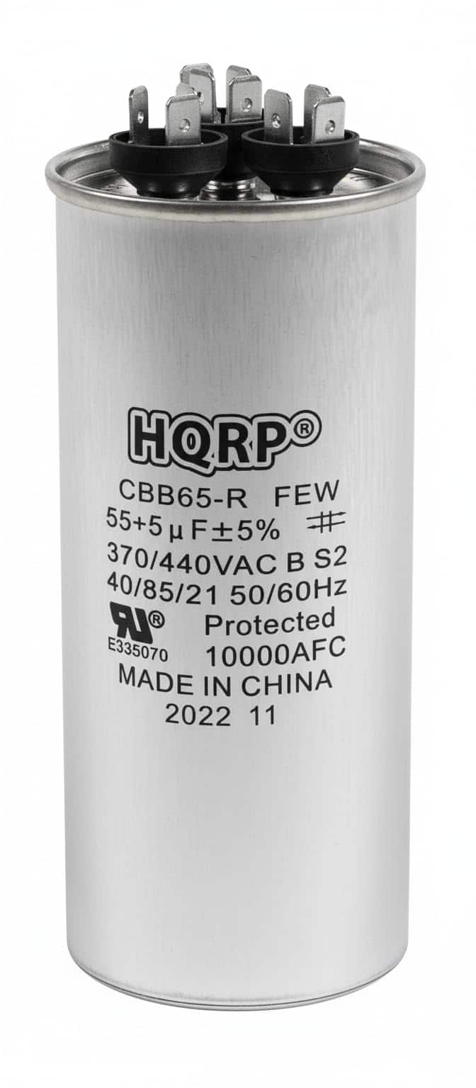HQRP - Dual Run Capacitor 55 uF + 5 uF 370-440 V CBB65 HVAC Motor Start Assist UL Listed price history on PriceWatchPro