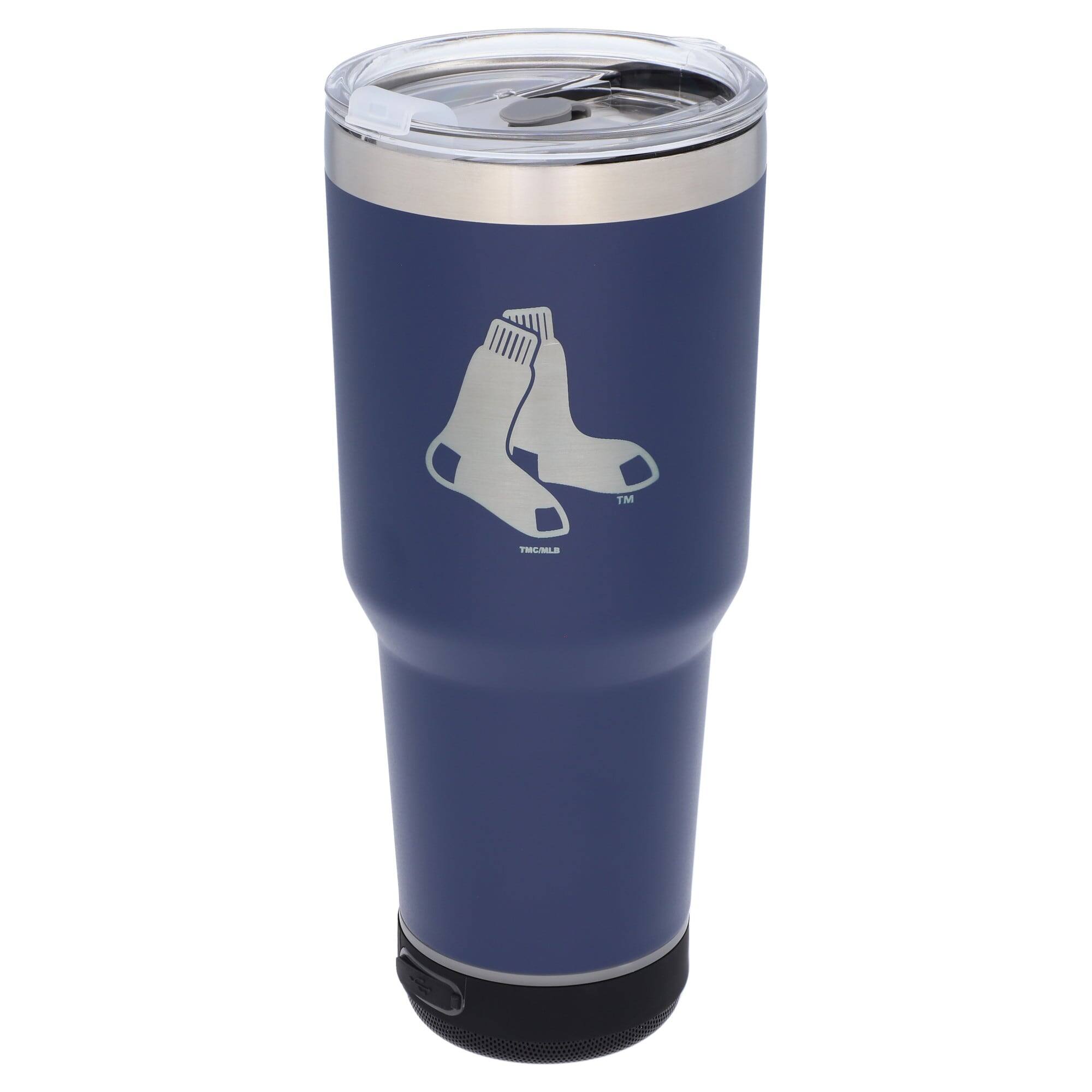 Front. The Memory Company - 30oz. Stainless Steel LED Bluetooth Tumbler - Multicolor.