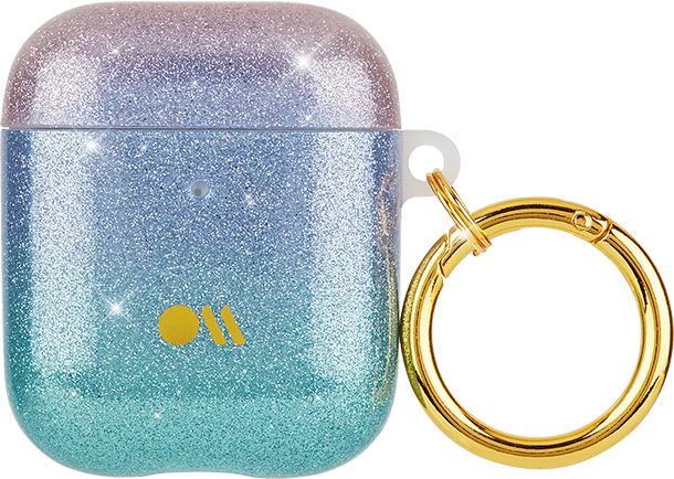 Front. Case-Mate - Case-Mate Ombre Shimmer Case - AirPods With Ring Clip - Iridescent.