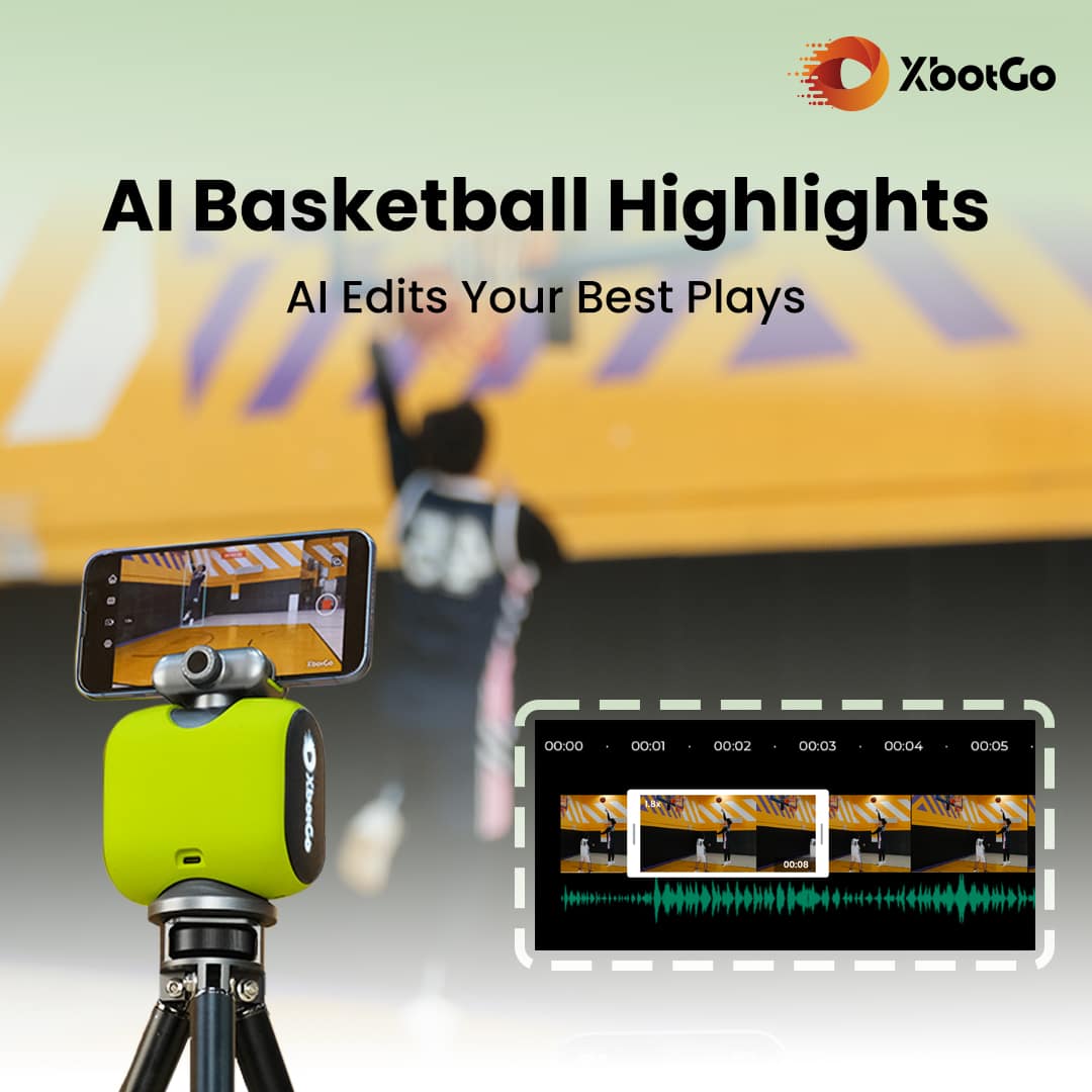 XbotGo Chameleon 4K 60FPS AI Sports Camera with Auto Tracking for