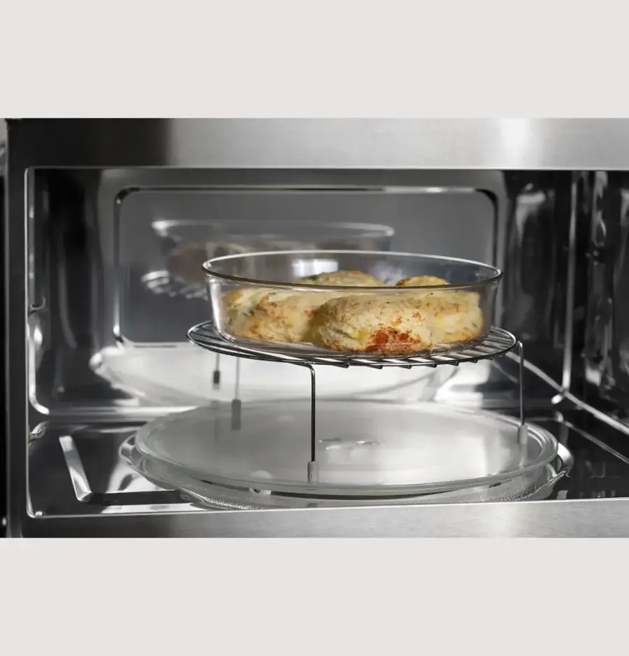 Alt View 14. GE Profile - 1.7 Cu. Ft. Convection Built-In Microwave with Sensor Cooking and Air Fry - Stainless Steel.