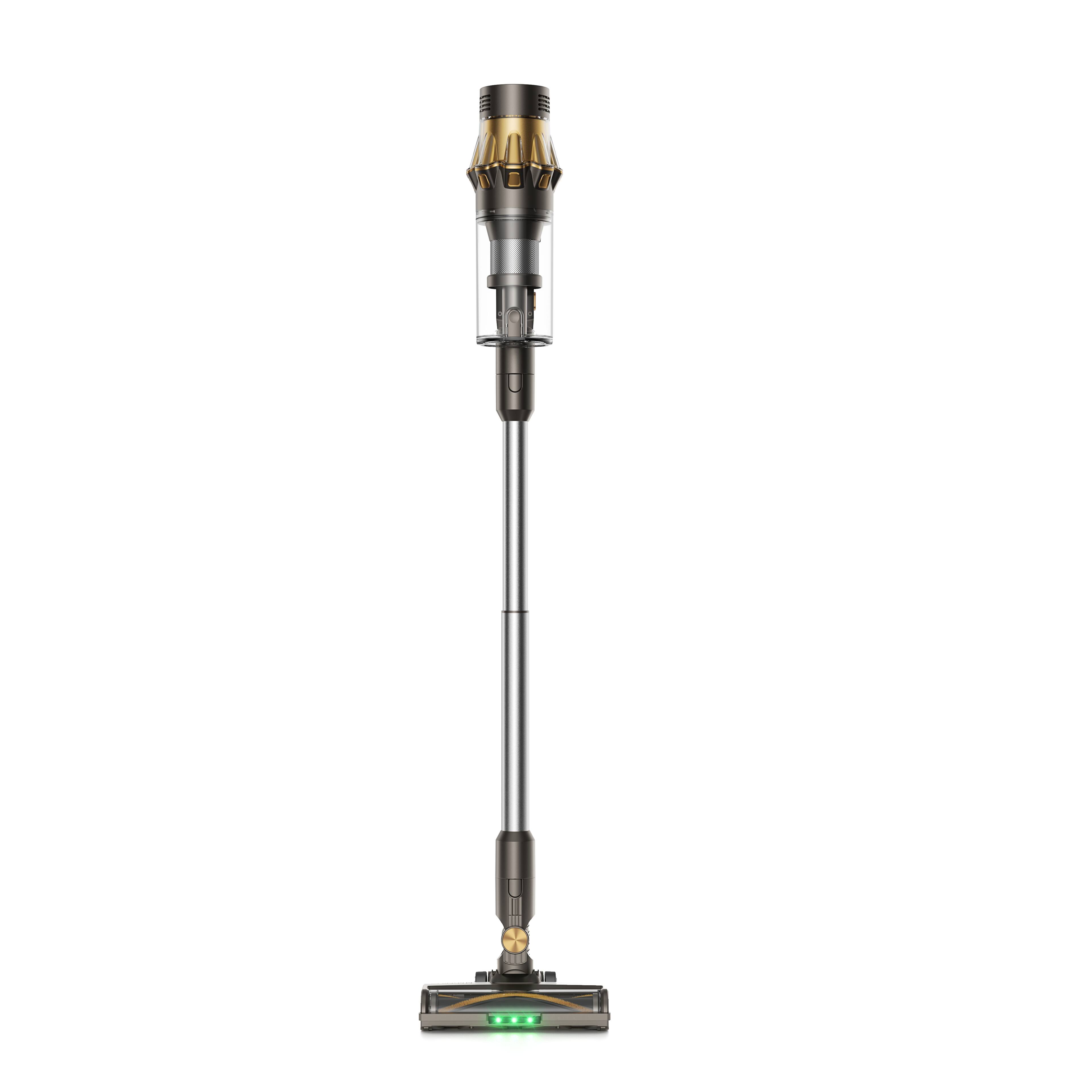Alt View 2. Yaber - HP20 Cordless Vacuum Cleaner, 180AW Strong Suction, 500W Motor, 65 Mins Runtime, H13 HEPA, 1.69KG Ultra-Light - Black Gold.