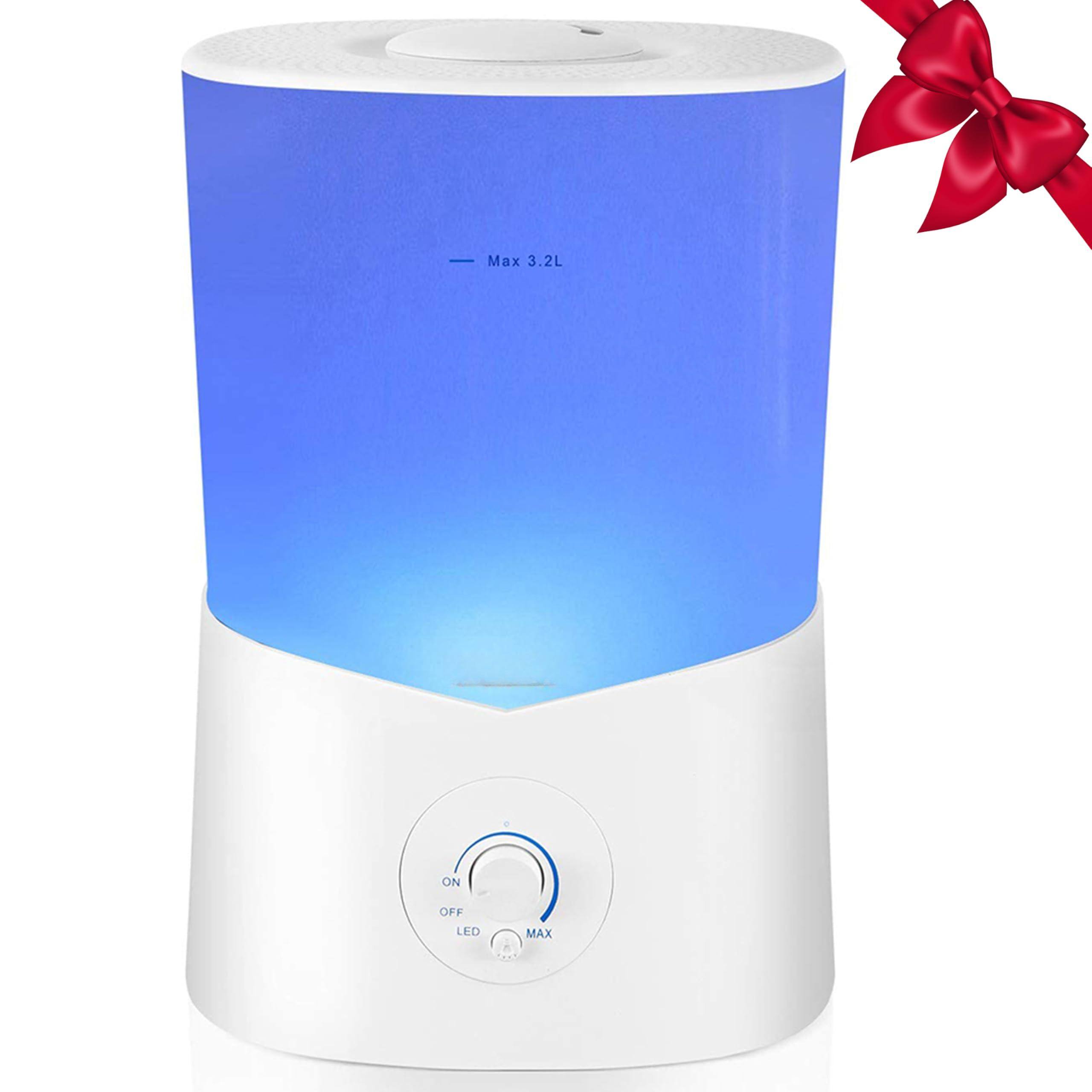 Live At Space - 3000ml Dark Wood Essential Oil Diffuser Large Room 40H Humidifier - White 3000ML