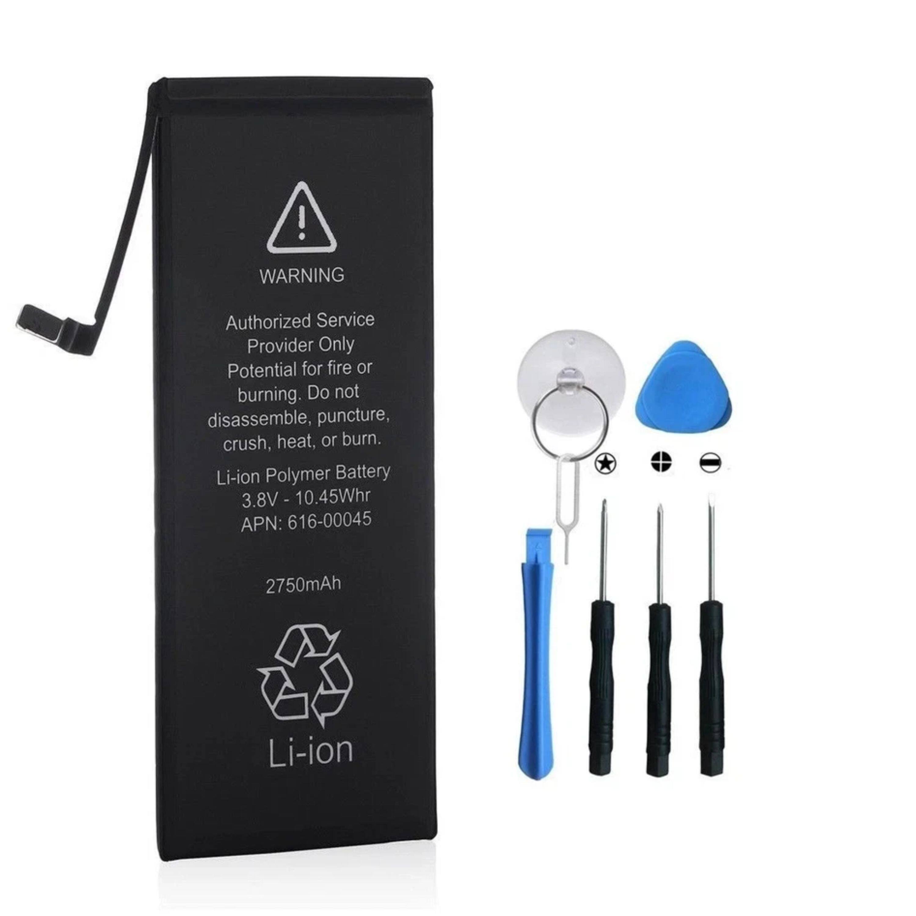WARNING  
Authorized Service Provider Only  
Potential for fire or burning. Do not disassemble, puncture, crush, heat, or burn.  

Li-ion Polymer Battery  
3.8V - 10.45Whr  
APN: 616-00045  
2750mAh  

Li-ion