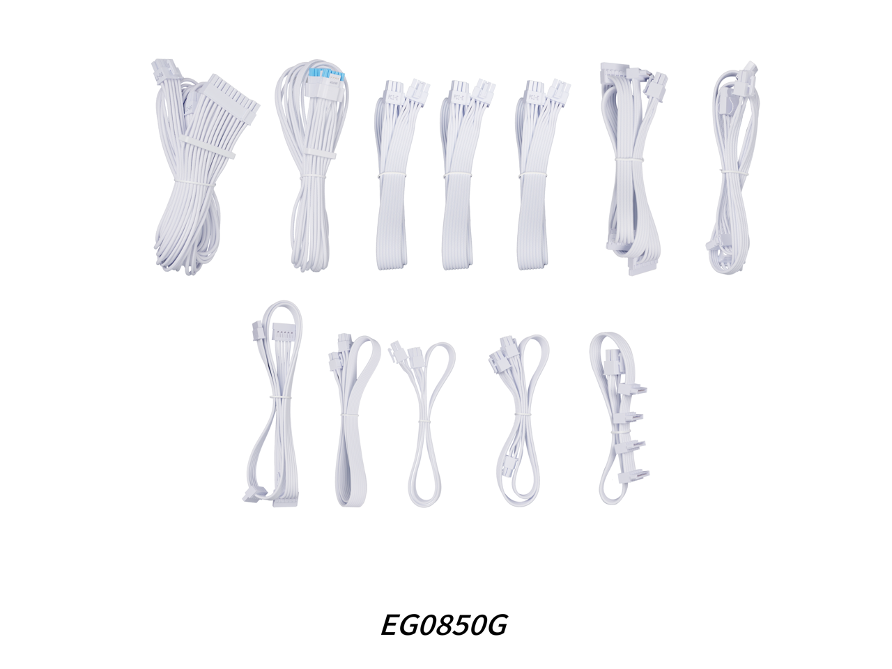 Alt View 3. Lian Li - Lian Li EDGE850W White - ATX 3.1, PCIE 5.1, Gold Efficiency, Low-Noise, L-Shape (EG0850G.W).