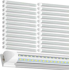 JESLED - 4FT 25-Pack LED Shop Light 45W 6300LM 6000K Cool White T8 Integrated Fixture for Warehouse Linkable ETL Listed