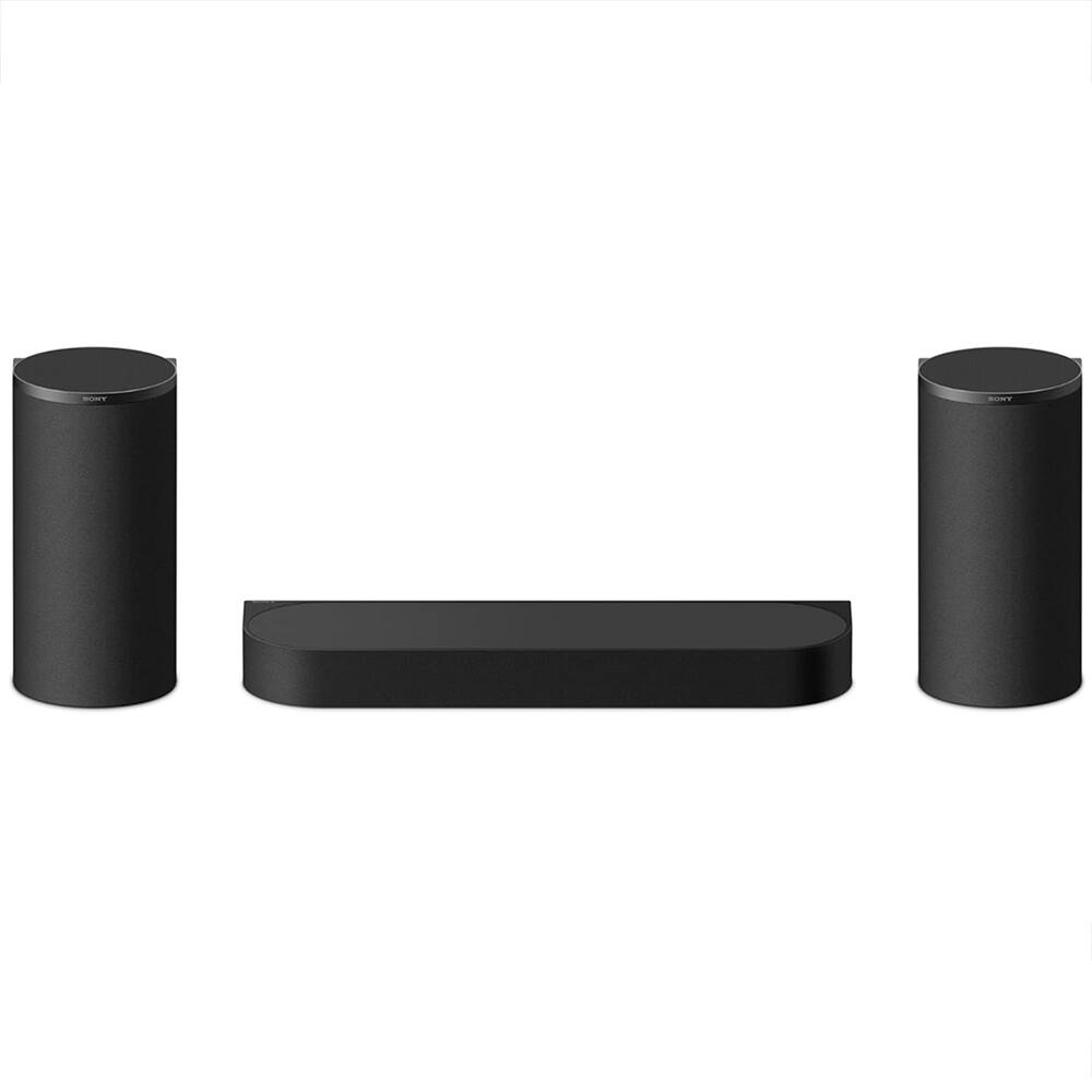 Left. Sony - BRAVIA HTA8 Theater Trio Three-Unit System + BRAVIA SASW9 Theater Sub 9 Wireless Subwoofer & 26-Month Extended Warranty - Black.