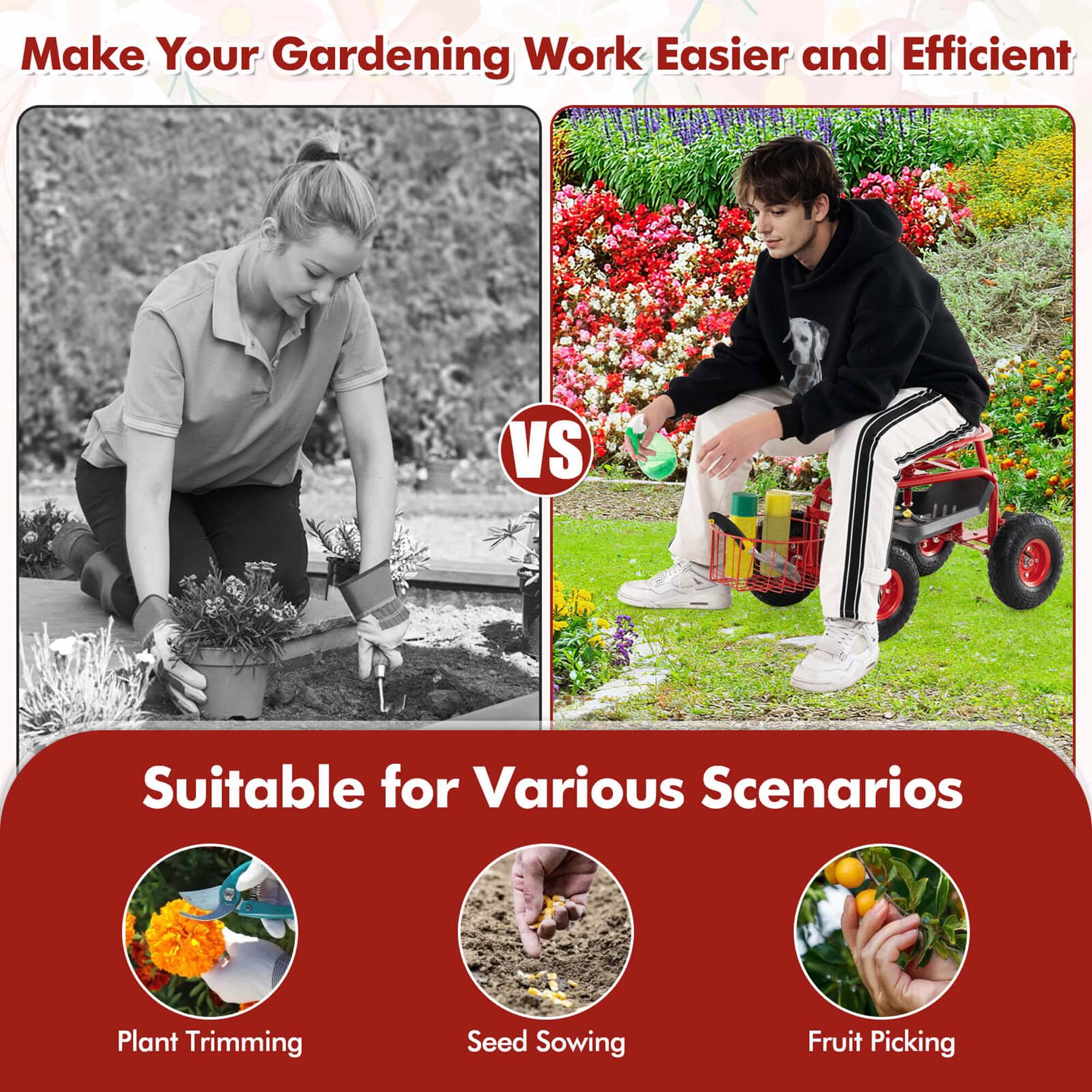 Make Your Gardening Work Easier and Efficient

VS

Suitable for Various Scenarios

- Plant Trimming
- Seed Sowing
- Fruit Picking