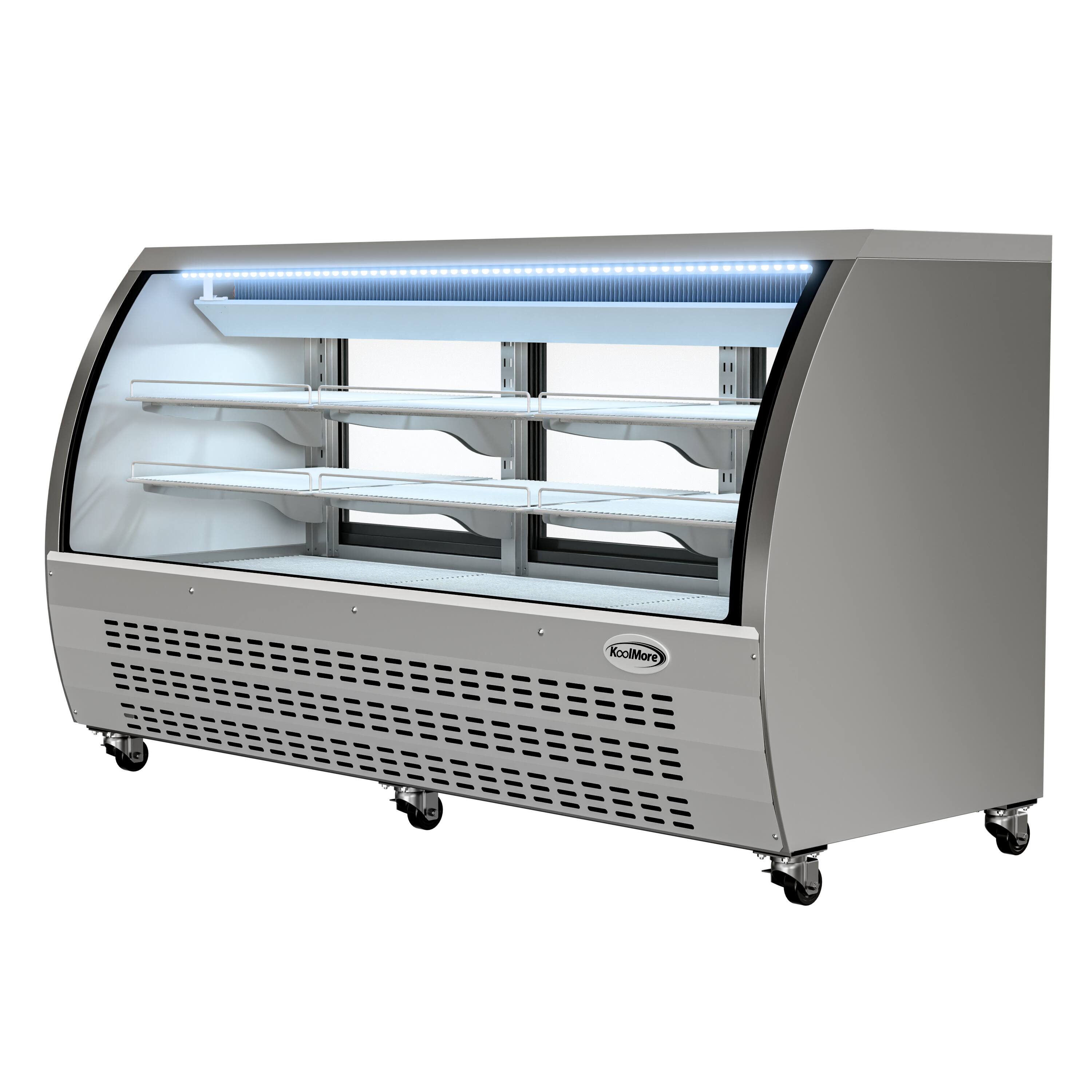 Alt View 4. Koolmore - 82 in. Deli Display Refrigerator - 32 Cu Ft. RD32C-SS - Stainless-Steel.