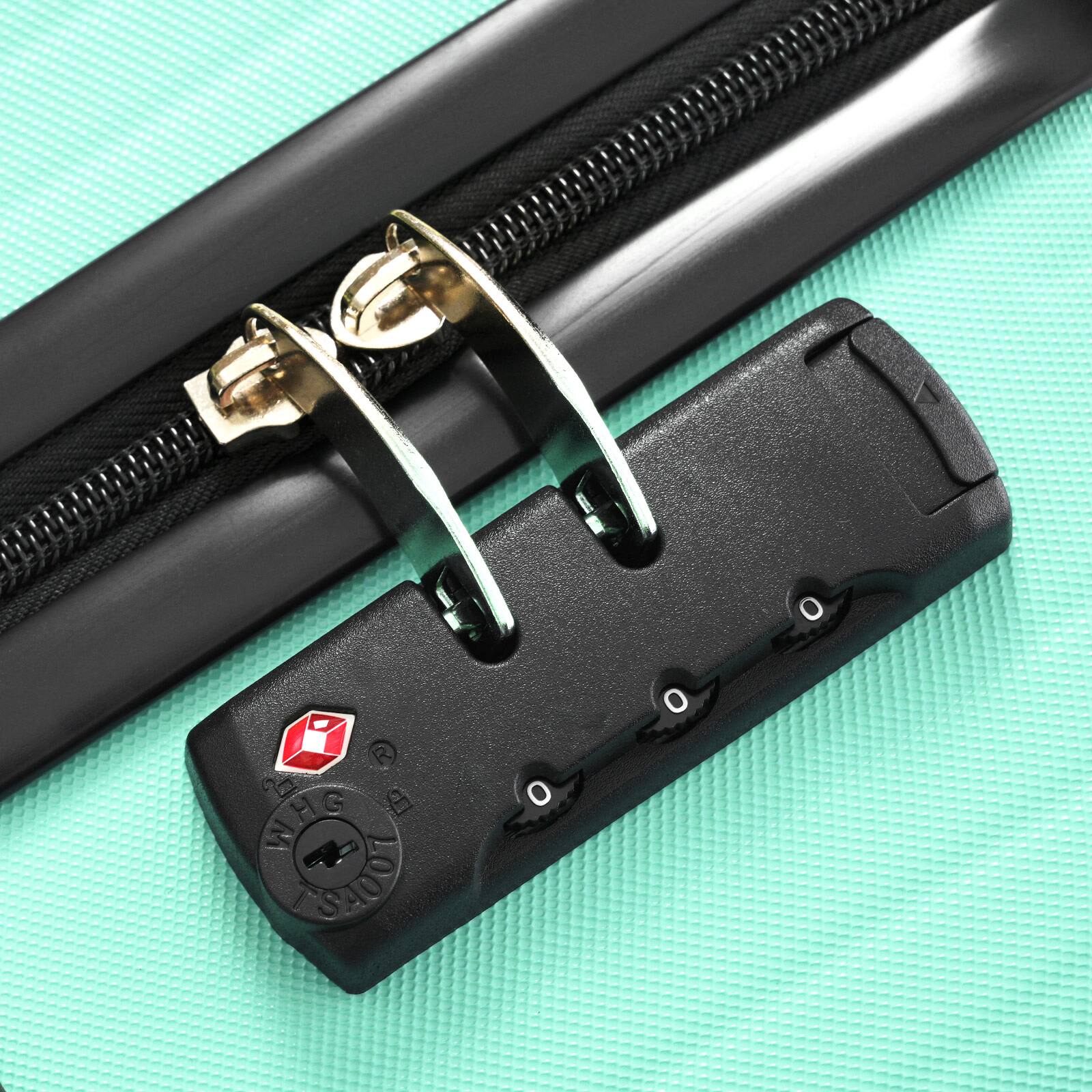 Alt View 7. Chateau Abodes - Luggage Set 3 Piece, Lightweight Hardside Travel Suitcases with Spinner Wheels and TSA Lock (20"/24"/28") - Green.