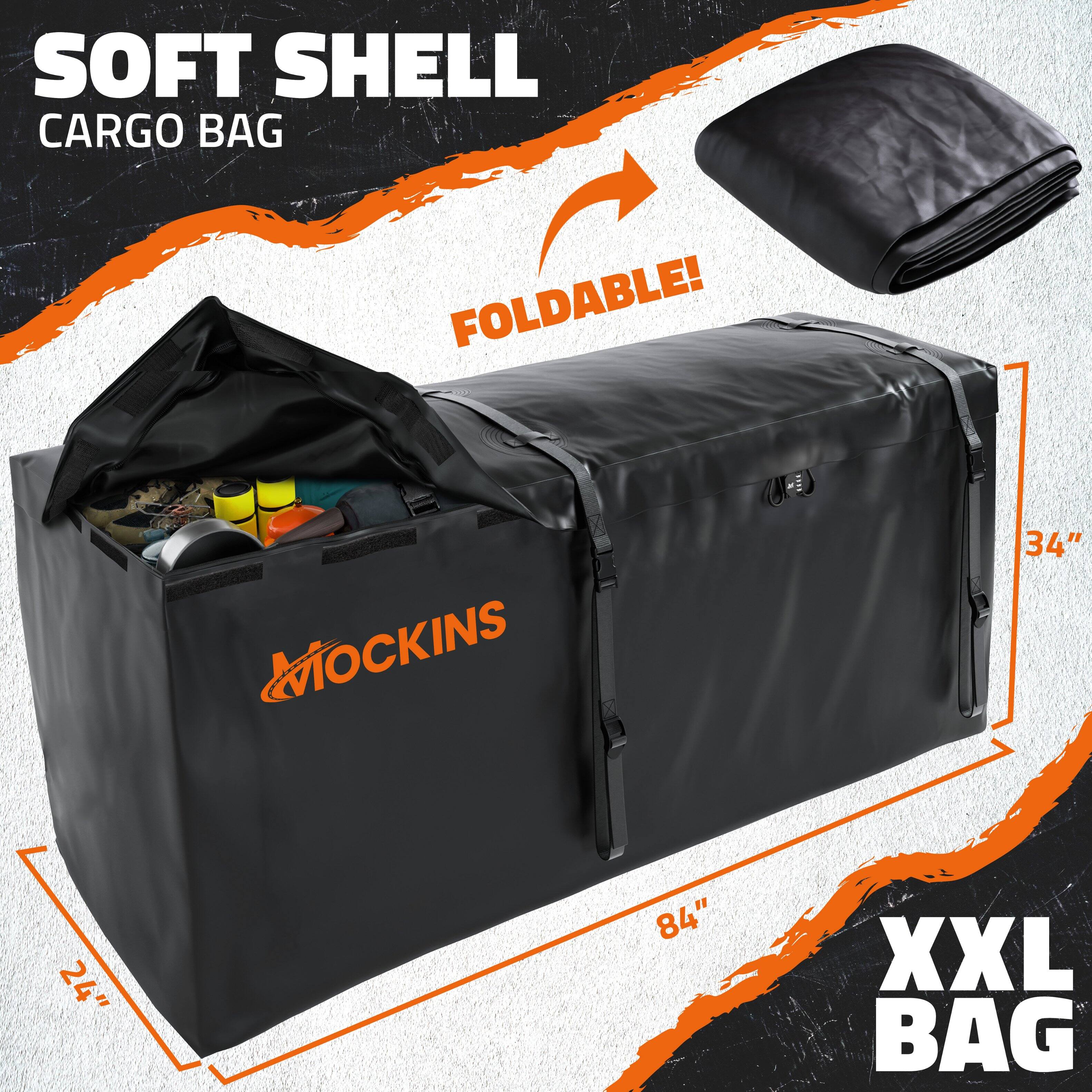 SOFT SHELL CARGO BAG  
FOLDABLE!  
XXL BAG  

34" x 24" x 84"  

MOCKINS