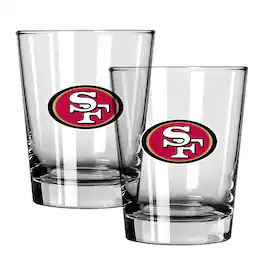 The Memory Company - San Francisco 49ers 15oz. Two-Pack Rocks Glass Gift Set - Multicolor