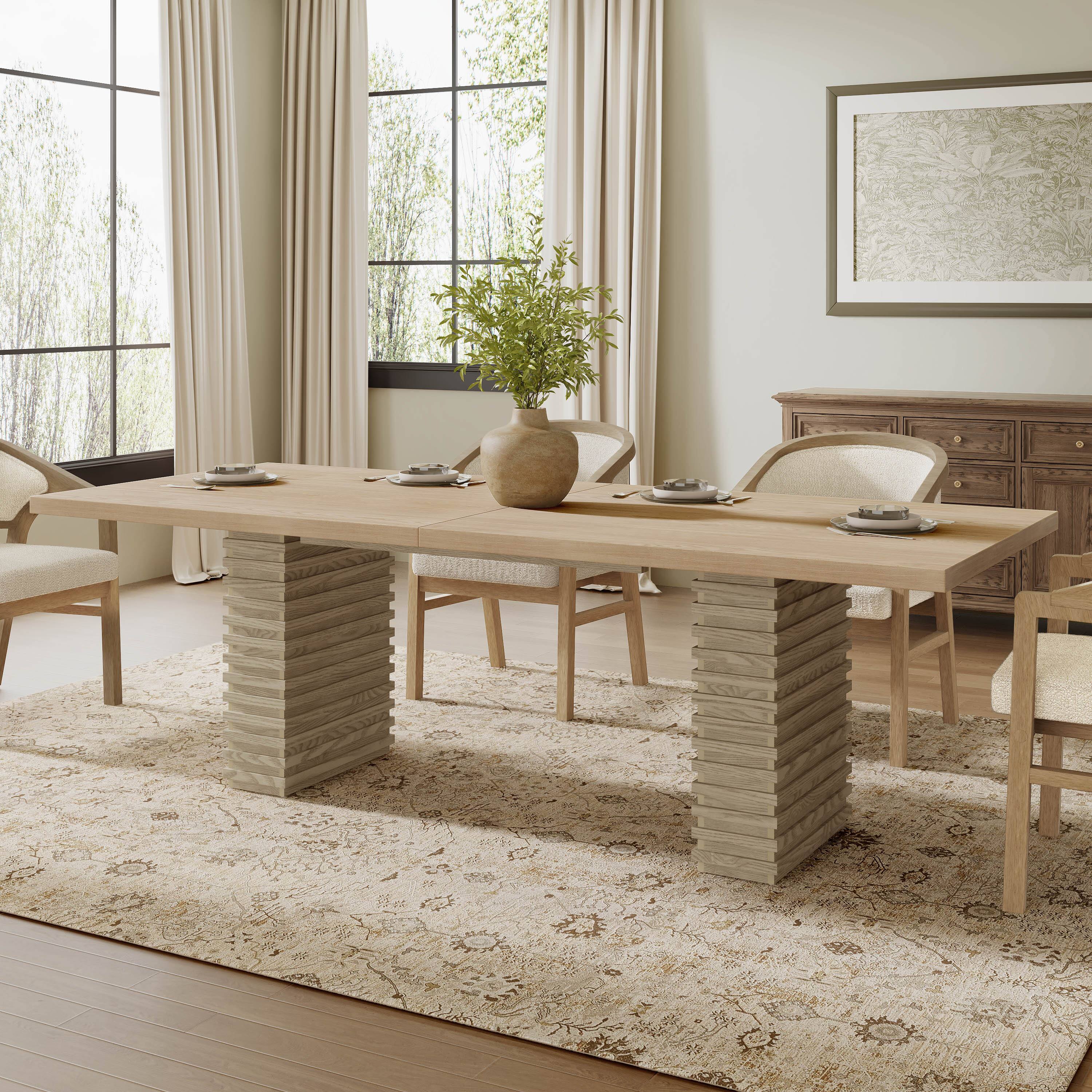 TinyHomie 95 INCHES DINING TABLE LIGHT ASH Natural Ash SF-J ...