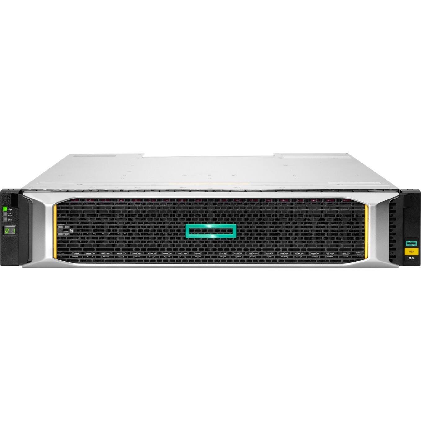 Alt View 1. HP - HPE MSA 2060 10GbE iSCSI SFF Storage - 24 x HDD Supported - 0 x HDD Installed - 24 x SSD Supported - 0 x SSD Installed - Black.