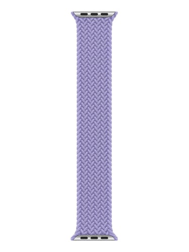 Front. Apple - Watch Braided Solo Loop 41mm - Size 2 - Lavender.