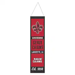 WinCraft - Louisiana Ragin' Cajuns 8" x 32" Wool Evolution Banner - Multicolor