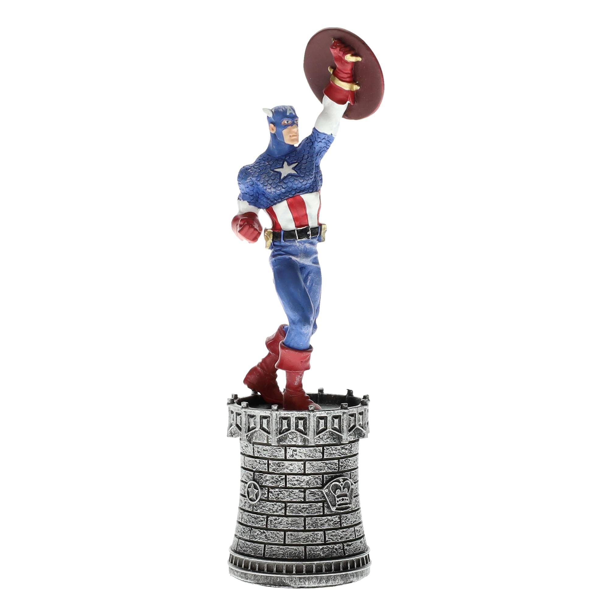 Alt View 4. Marvel - Marvel Chess Collection #6 Captain America (King) | Chess Piece Only - Blue.