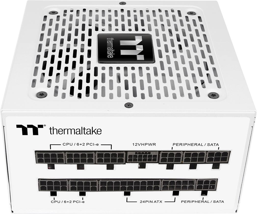 The text on the image reads: "Thermaltake T CPU/6+2 PCI-e 12VHPWR PERIPHERAL/SATA."
