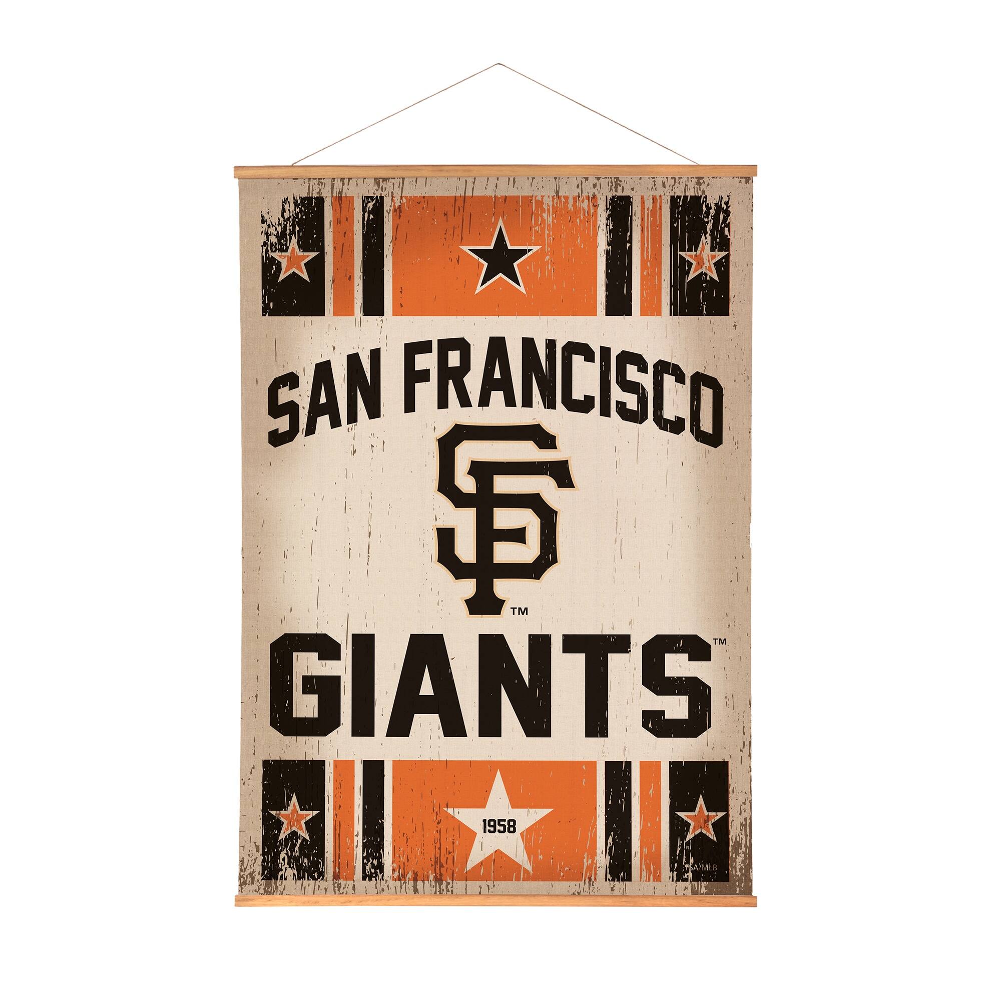 San Francisco Giants 36" x 54" Large Canvas Wall Art Tapestry with Wood Frame