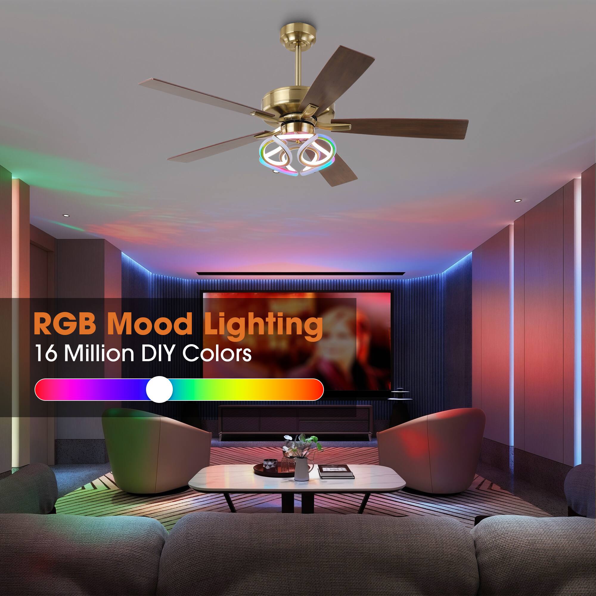 RGB Mood Lighting  
16 Million DIY Colors