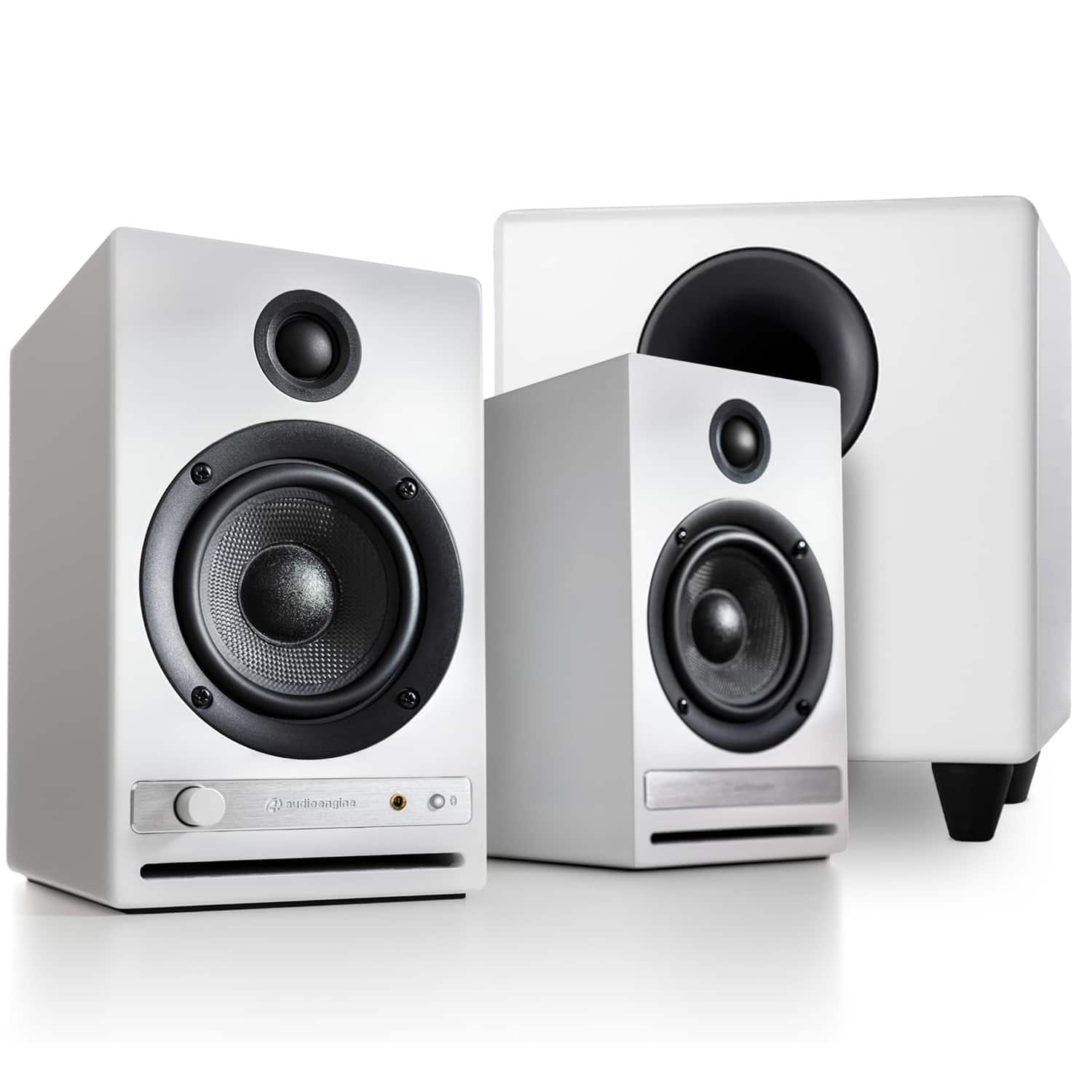 Audioengine - HD4 Next Gen Home Music System & S8 Powered Subwoofer - White