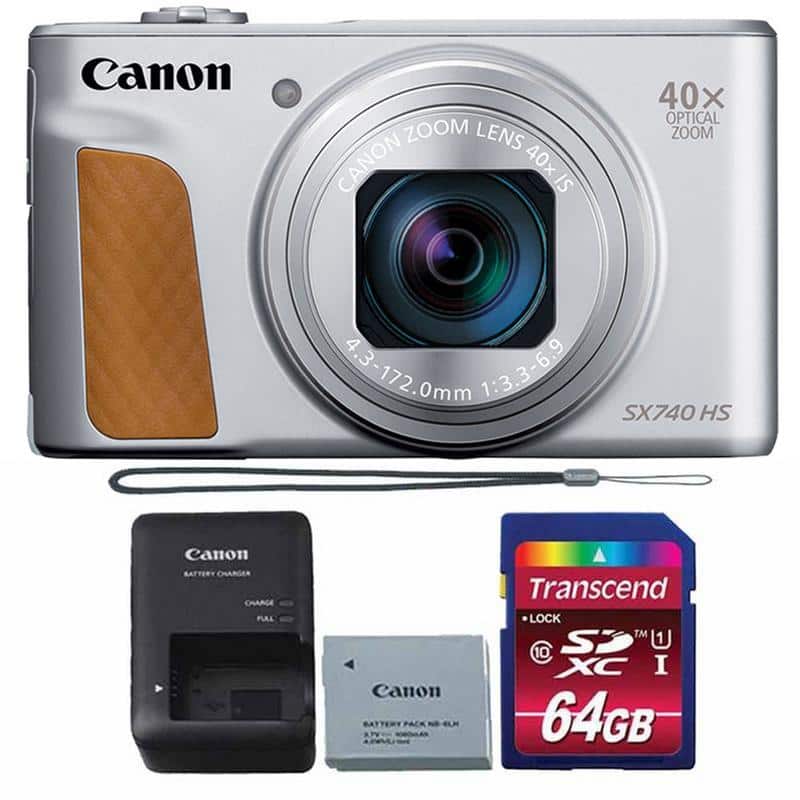 Canon PowerShot SX740 HS Digital Camera + 64GB SDHC Memory Card Canon PowerShot SX740 HS Digital Camera + 64GB SDHC Memory Card