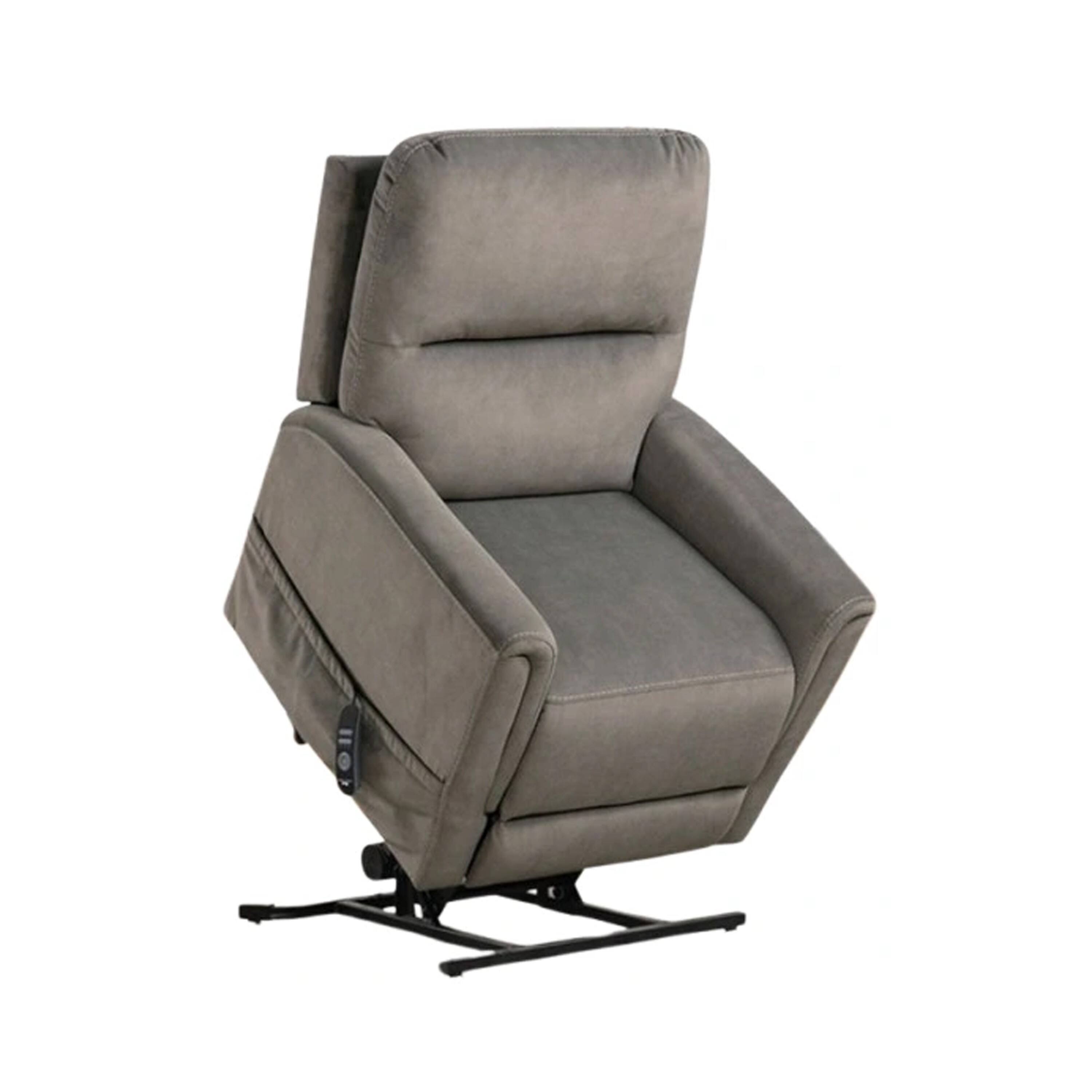 Alt View 2. Manhattan Lane - Power Lift Chair with Heat and Massage, Gray Fabric Padded, USB Port - Gray.