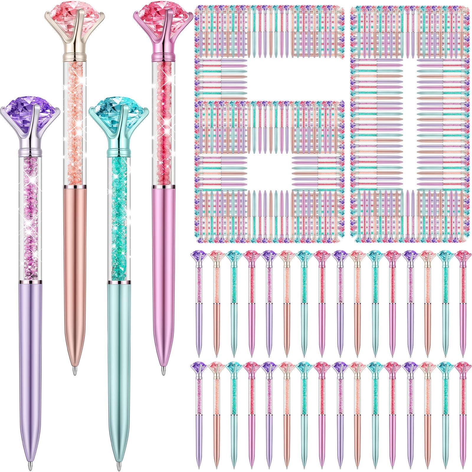 Alt View 1. Paradigms Interiors - 60 Pens Crystal Glitter Bridal Shower Ballpoint Set Bulk Ink Rhinestone Fancy Gift For Women Students School Office S....