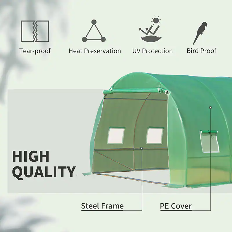 - Tear-proof
- Heat Preservation
- UV Protection
- Bird Proof

HIGH QUALITY

Steel Frame
PE Cover