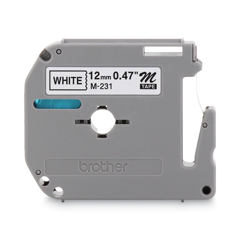 Brother - P-Touch M231 M Series 0.47 in. x 26.2 ft. Tape Cartridge for P-Touch Labelers - Black on - White
