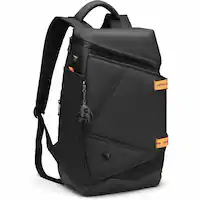 Swissdigital Design - SEON L+ TSA-Friendly Backpack With USB Charging Port RFID Protection and Fits Up to 16″ Laptop - Black - Front_Zoom