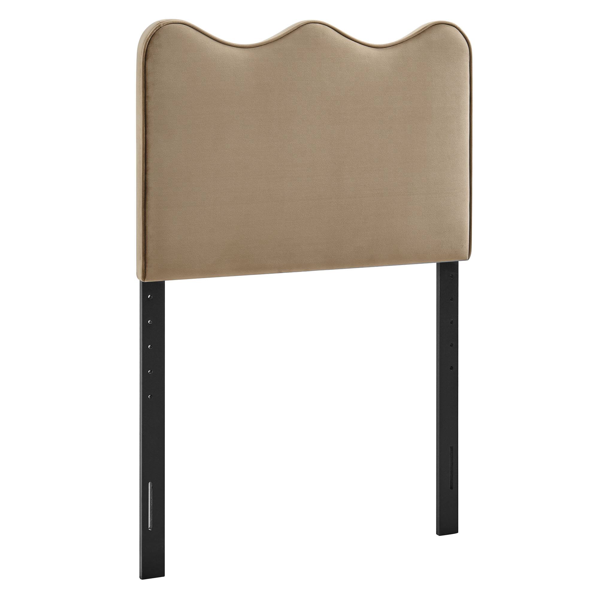 Angle. Modway - Athena Upholstered Headboard by Modway - Taupe.
