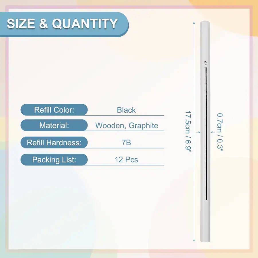7b Drawing Unique Bargains 7B Drawing Pencils for Sketching, 12pcs Sketch Pencils ...