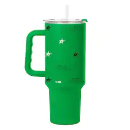 Logo Brands - Dallas Stars 40oz. Step and Repeat Powder Coat Tumbler - Kelly Green