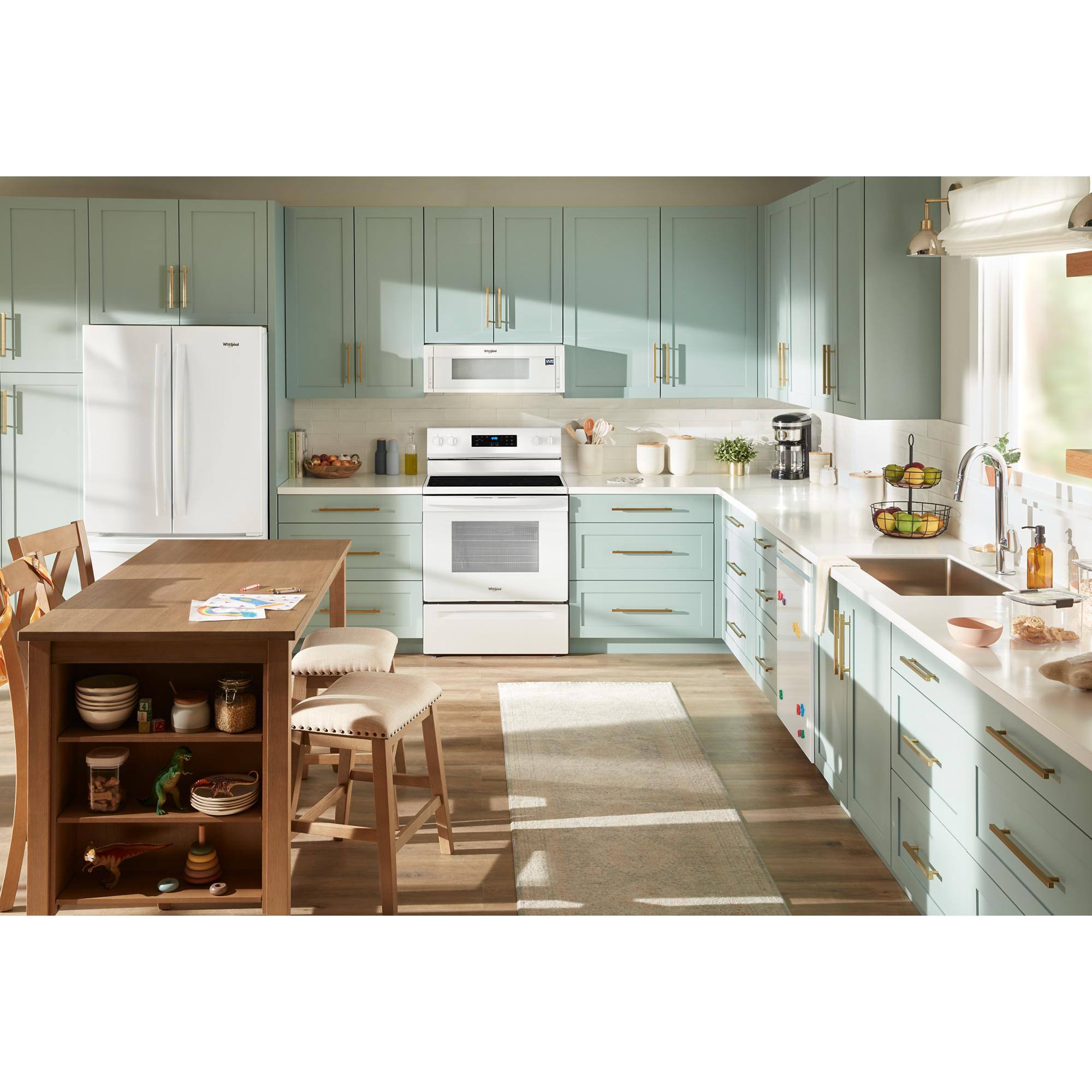 Alt View 20. Whirlpool - 5.3 Cu. Ft. Freestanding Electric Range with Cooktop Flexibility - White.