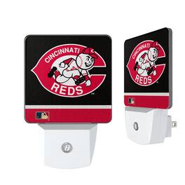 Keyscaper - Cincinnati Reds Alternate Logo Stripe Design Nightlight 2-Pack - Multicolor