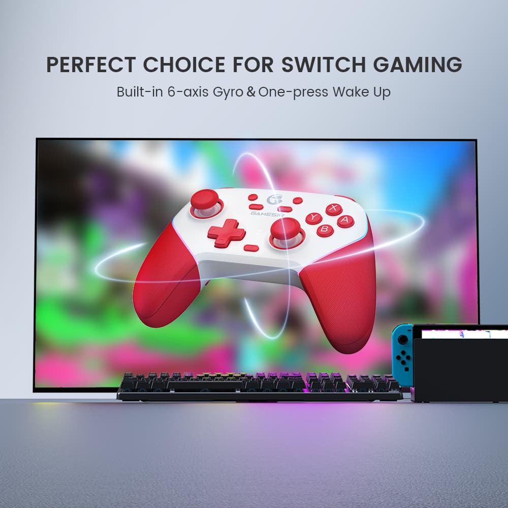 PERFECT CHOICE FOR SWITCH GAMING Built-in 6-axis Gyro & One-press Wake Up