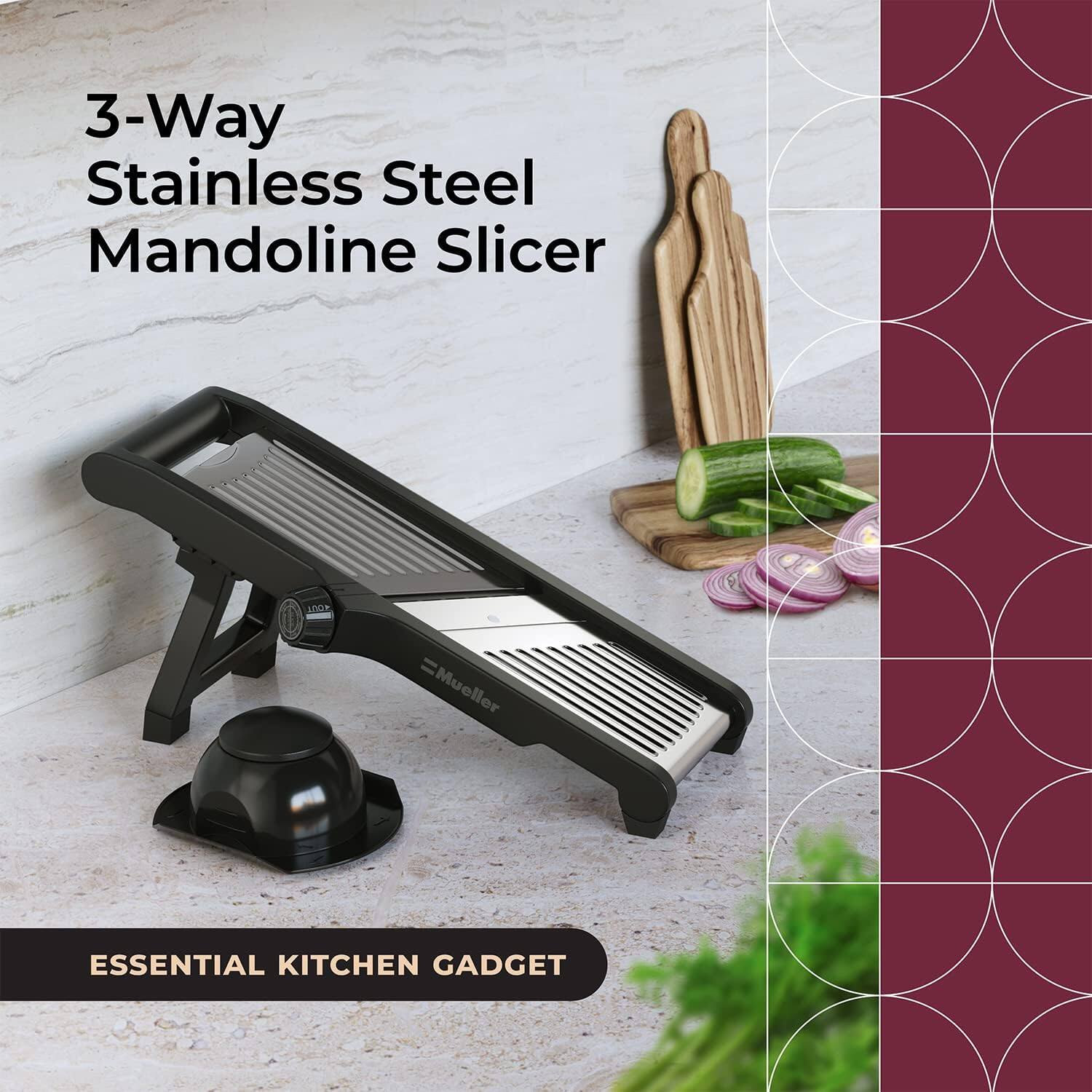 3-Way Stainless Steel Mandoline Slicer
100k Mueller
ESSENTIAL KITCHEN GADGET