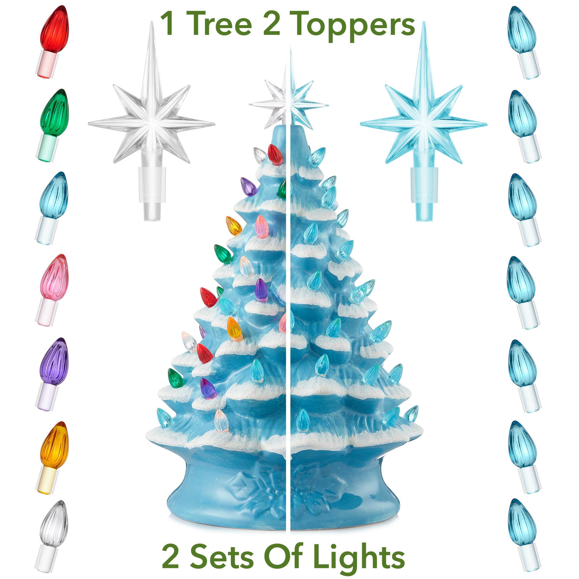 1 Tree 2 Toppers  
2 Sets Of Lights