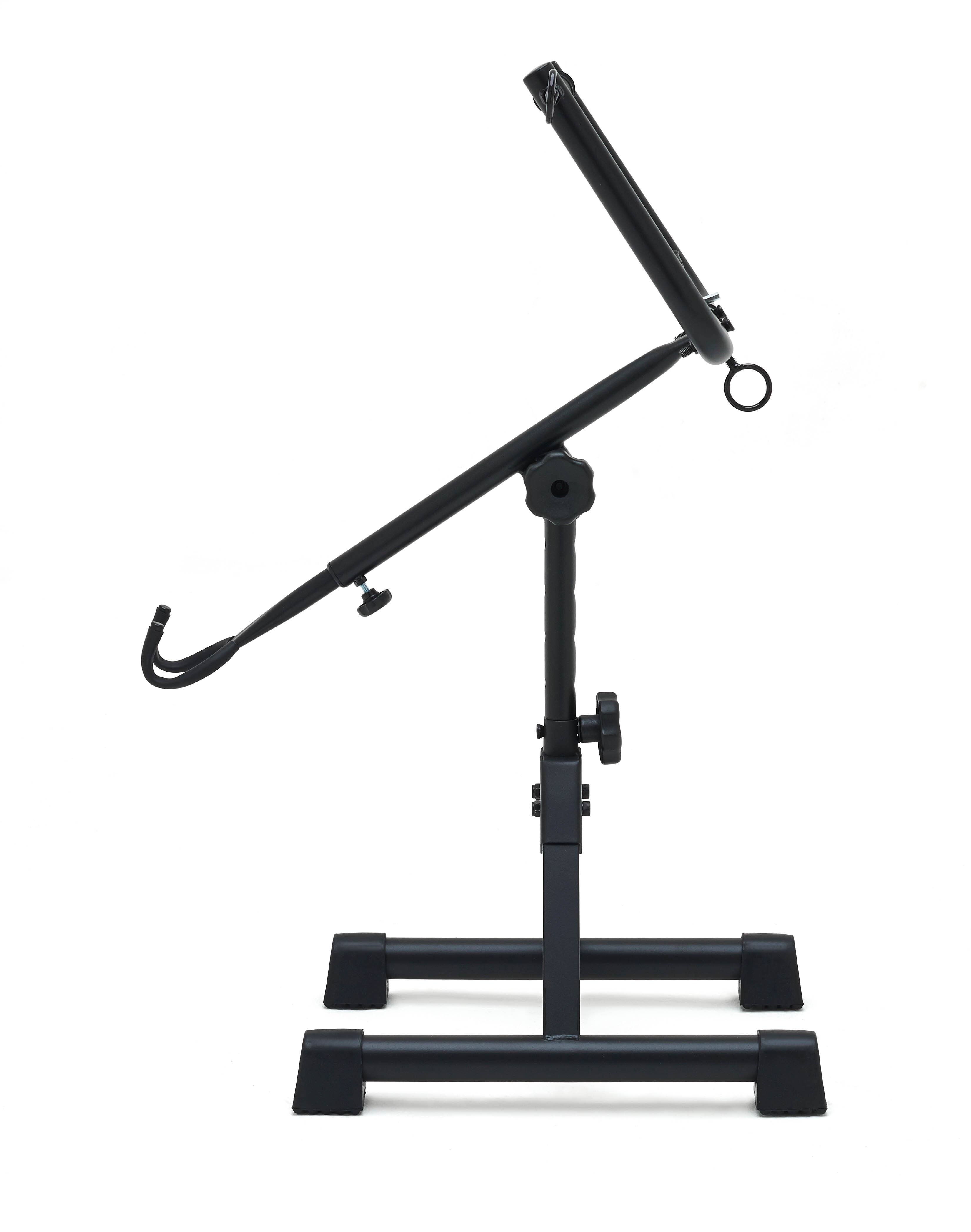 Front. Gibraltar Hardware - Lightweight Djembe Stand, Height Adjustable Collapsible Percussion Stand with Tilting Cradle, Fits Djembes Up to 16".